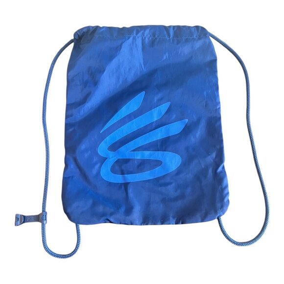 2 UNDER ARMOUR STEPH CURRY Ozsee GYM BAG SACK DRAWSTRING CLOSURE BLUE - Picture 4 of 7